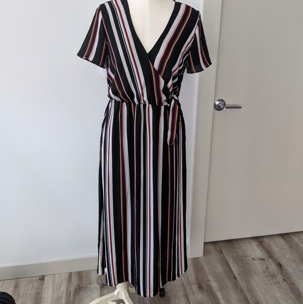 Stripe maxi dress